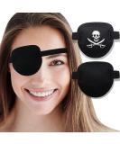 2PCS Pirate Eye Patches | AMZVIO 3D Adjustable Eye Masks for Adults & Kids | Black Eyepatch for Lazy Eye Amblyopia & Cataract - Buy Online on GoSupps.com