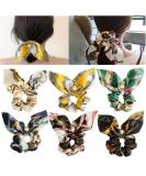 Vasana Boho Hair Ties with Bow - Chiffon Flower Pattern Hair Accessories (6 Random Colors) - Buy Online on GoSupps.com