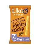 Ella's Kitchen Organic Sweetcorn & Carrot Melty Sticks (5 x 16g) Sweetcorn & Carrot 5 x 16g - Buy Online on GoSupps.com