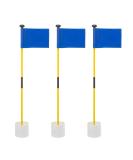 Murray Sporting Goods Golf Flagsticks Flags and Cups - Set of 3 - Perfect for Golf Course or Backyard Putting Greens | Mini Golf Flag Sticks in USA Colors for Pros and Juniors - Buy Online on GoSupps.com