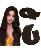 Moresoo Weft Hair Extensions Brown Human Hair Weft Dark Brown Sew in Hair Extensions 22 Inch 100g/Pack #4 22 Inch(Pack of 1) WEFT #4 - Buy Online on GoSupps.com