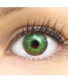 Colored Monthly Contact Lenses - Cagliari Green - Soft Hydrogel 0.0 Dioptria Includes Lens Container - 2 Pieces - Buy Online on GoSupps.com