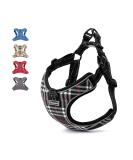 Elevant Dog Harness Adjustable Step-in Reflective Breathable Harness Soft Padded Lightweight Vest Harness with Front Clip Escape Proof Easy Control for Outdoor Walking Training (M Black Plaid) M Black Plaid - Buy Online on GoSupps.com