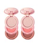 RoseFlower 3-in-1 Highlighting Blush & Contouring Makeup Palette Gift Set | Ultra-Fine Powder for All Skin Types | Portable Concealer Palette for Women & Girls - Buy Online on GoSupps.com