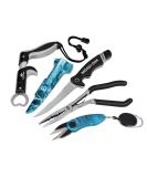 Mossy Oak 4pc Fishing Tool Kit - Pistol Grip Pliers, Fillet Knife, Gripper, Line Snip, Retractor w/ Lanyard - Buy Online on GoSupps.com