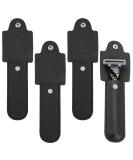 Buy SUPERFINDINGS 4Pcs PU Leather Razor Protective Case - Black Shaving Pouch Holder for Travel | 141mm Long Button Design - Buy Online on GoSupps.com