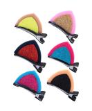 Frcolor Cat Ear Hair Clips - 6 Pairs Glittery Fabric Clips for Girls & Women | Perfect for Daily Wear Parties & Cosplay - Buy Online on GoSupps.com