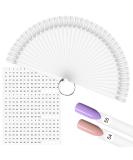 300 pcs Nail Polish Swatch Sticks - Clear Square Nail Sample Swatches with Number Stickers & Ring for Color Display | Perfect for Home DIY & Nail Art - Buy Online on GoSupps.com
