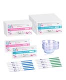 SYNTHGENE Ovulation & Pregnancy Test Strips - 25 LH & 10 HCG Accurate Tracking Early Detection - 35 Count with Urine Cups - Buy Online on GoSupps.com