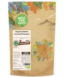 Wholefood Earth Organic Golden Linseed/Flaxseed 500g - Raw, Vegan, High Fibre, Protein - GMO Free - Certified Organic - 500g - Buy Online on GoSupps.com