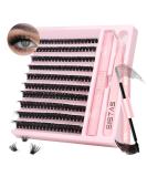 D.I.Y. Eyelash Extension Kit - 200pcs Individual Lash Clusters, D Curl Volume Cluster Lashes with Bond, Seal, Tweezers - Home Application | 80D Kit - Buy Online on GoSupps.com