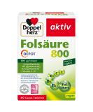 Doppelherz Folic Acid 800 - With vitamin C B6 and B12 to support the normal function of the immune system - 60 DEPOT tablets - Buy Online on GoSupps.com