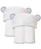 SWEET DOLPHIN Large 2 Pack Ultra Soft Bamboo Hooded Baby Towel - 35x35 inch - Absorbent Bath Towels for Babies with Ears - Newborn Essential for Boys and Girls - Buy Online on GoSupps.com
