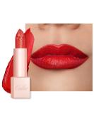 Oulac Moisture shine lipstick red shimmering lipstick with shiny surface creamy texture lip care lipstick for moisturizing lips vegan (02) Red Coral (PG02) Red Coral - Buy Online on GoSupps.com