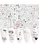 Letter Nail Art Stickers - 3D Self-Adhesive Alphabet Decals for Designer Manicure Tips - 8 Sheets English Letters & Words Design - Nail Decoration for Women & Girls - Buy Online on GoSupps.com