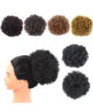 Medium 1B# Afro Puff Drawstring Ponytail Extension - Short Synthetic Kinky Curly Hairpiece for Natural Hair - Buy Online on GoSupps.com
