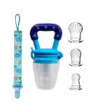 Buy Anti-SCHRUG-BABYS FAUTION: Baby Fruit Snuller & Sneaker with 3 Replacement Nipples + Pacifier Chain - Blue | Best for Supplementary Food - Buy Online on GoSupps.com