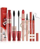 Vibely 3-Piece Eyelash, Mascara, Eyebrow Pencil & Eyeliner Set - Waterproof, Volumizing, No Clumping - Buy Online on GoSupps.com