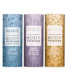 Ora's Amazing Herbal Body Powder Variety Set - Talc-Free Scented Dusting Powder for Women and Men - Natural Gift (2.5 oz x 3) - Buy Online on GoSupps.com