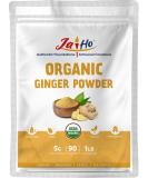 Jai Ho Certified Organic Gluten Free Vegan Non-GMO Ginger Powder - Resealable Zip Lock Pouch - Buy Online on GoSupps.com