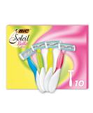 BIC Soleil Bella Women's Razor Set - 10 Disposable Razors in 4 Colors with Coconut Milk for a Gentle Shave | International Shipping Available - Buy Online on GoSupps.com