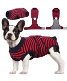 Kuoser Dog Recovery Suit for Male Dogs - Post-Op Body for Castration - Breathable & Leak-Proof - Anti-Lick Dog Shirt - Red Stripe Size M (1 Pack) - Buy Online on GoSupps.com