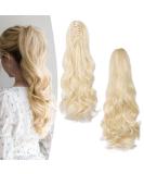 Shop Gairyan 50cm Bleached Blonde Ponytail Hair Extensions | Long Curly Claw Clip Synthetic Extensions for Women - Buy Online on GoSupps.com