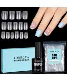 Tomicca Ultra Short Gel Nail Tips - 150 Pcs Soft Full Cover Coffin Nail Tips Set with Glue | Professional Salon Quality - 15 Sizes - Buy Online on GoSupps.com