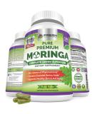 Moringa Oleifera 180 Capsules  100% Pure Leaf Powder - Max 1000mg Per Serving - Complete Green Superfood Supplement - Full 3 Month Supply - Pure Miracle Tree Moringa Super Greens Powder Vegan Caps - Buy Online on GoSupps.com