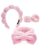 Spa Headband and Wristband Set for Women | Face Washing Makeup & Skin Care | Trendy Pink Gifts for Women & Teen Girls - Buy Online on GoSupps.com