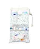 FlyIdeas Nappy Pouch - Baby Changing Bag for Diapers, Nappies, & Wipes | On-The-Go Wet/Dry Bag for Easy Carry | Cosmos Design - Buy Online on GoSupps.com