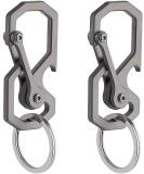 Tibitdeer Titanium Key Chain Multifunctional Carabiner Keychain Heavy Duty Car Keychain Organizer for Men and Women 2 Pack K1 Grey 2pc - Buy Online on GoSupps.com