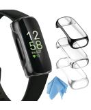 3 Pack - Fintie Case Compatible with Fitbit Inspire 3 / Inspire 2 / Inspire HR Flexible Soft Full-Around Watch Screen Protector TPU Case Cover Bumper Shell Black+Clear+Silver - Buy Online on GoSupps.com