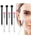 6-Piece Sponge Makeup Applicator Set - Washable Powder Puff & Brush for Flawless Foundation Concealer & Eyeshadow - Pink & Black - Buy Online on GoSupps.com
