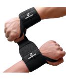 VINSGUIR Elastic Wrist Straps for Weightlifting and Working Out, Breathable Wrist Wraps with Thumb Loop and Left/Right Tabs, Wrist Brace for Wrist Support and Protection, Men and Women (Pair) Black - Buy Online on GoSupps.com