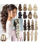 Ponytail Extension Clip in Claw 18" Long Curly Wavy Jaw Pony Tails Clip on Hairpiece for Women Girls Bleach Blonde 18 inch BleachBlonde - Buy Online on GoSupps.com