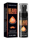 Natural Vine 5% Minoxidil Beard Growth Oil for Men - Biotin & Caffeine Beard Regrow Serum | Thicker Fuller Beard 2 FL OZ - Buy Online on GoSupps.com