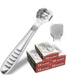 52 Pcs Callus Shaver Set - Stainless Steel Foot Razor with 50 Blades | Foot Care Tools for Hard Dry Skin Removal | Hand & Feet Callus Remover - Buy Online on GoSupps.com