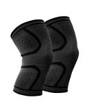 BESKEY Knee Support (Pair) Anti Slip Knee Brace Elastic Breathable Knee Compression Sleeve Help Joint Pain Relief for Arthritic Sufferer and Recovery from Injuries Fit for Sports (M Black) M (Pack of 2) Black - Buy Online on GoSupps.com