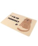 ULTECHNOVO Cat Litter Mat - Washable Pet Pad for Litter Boxes, Orange Cat Pattern Chocolate - Buy Online on GoSupps.com