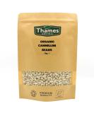 Organic Cannellini Beans 1kg - High Fibre High Protein No Additives No Preservatives Raw Vegan GMO-Free - Nutritious and Flavorful - Great for Soups Salads and Casseroles - Thames Organic - Buy Online on GoSupps.com