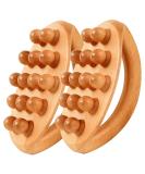 Buy 2PCs Wood Massage Roller & Therapy Tools - 14 Pearl Wood Lymph Drainage Cellulite Massage & Gua Sha - Enhance Body Shape Today! - Buy Online on GoSupps.com