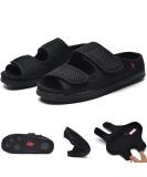 Men's Diabetic Shoes - Extra Wide Width Slippers & Walking Shoes with Adjustable Closure Arch Support for Swollen Feet & Plantar Fasciitis - Size 10 - Black - Buy Online on GoSupps.com