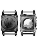 IP68 Waterproof Airtag Dog Pendant - 2 Pack | Apple Airtag Holder & Keychain - Black with Handle - Buy Online on GoSupps.com