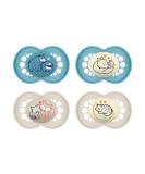 MAM Original Day & Night Baby Pacifiers Set | 4 Sustainable Silicone Pacifiers for Ages 6-16 Months | Raccoon & Fox Designs | Organic Materials | Includes Pacifier Box - Buy Online on GoSupps.com