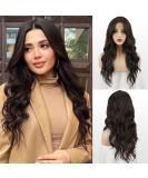 Fine Long Wavy Medium Brown Lace Front Wig | 65cm Natural Synthetic Hair Waves for Women - Buy Online on GoSupps.com