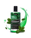 JoyDivision Warmup Massage Oil Mint 150 ml - Warming Massage Oil with Mint Fragrance & Taste | Heat Effect Massage Liquid for Relaxation - Buy Online on GoSupps.com