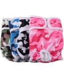 Joydaog Reusable Dog Diapers for Large Dogs - 4 Pack Camouflage Colors | Size L - Buy Online on GoSupps.com