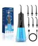 Surfou Oral Shower - IPX7 Waterproof 300ml Portable Cleaner | USB Rechargeable 3 Modes 4 Pressure Settings 6 Nozzles - Perfect Christmas Gift for Travel & Home - Buy Online on GoSupps.com