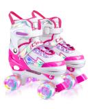 Adjustable Light up Roller Skates for Kids - Black/Pink/Purple - Sizes 10-13C - Ages 4-13 - Buy Online on GoSupps.com